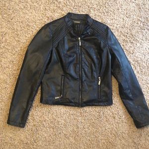 J2 Black Faux Leather Jacket - size small